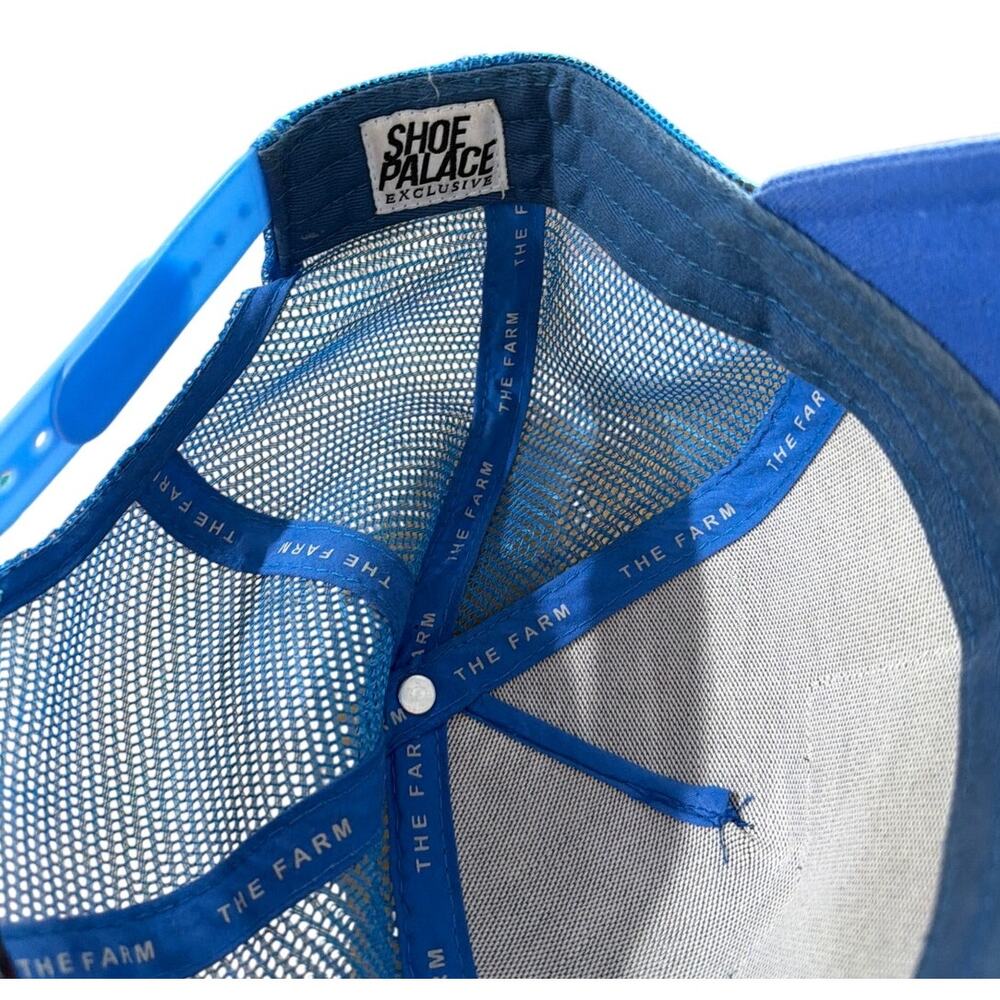 Goorin Bros Lone Wolf Trucker Hat Blue Mesh Snapback Animal Farm Cap - Picture 5 of 5